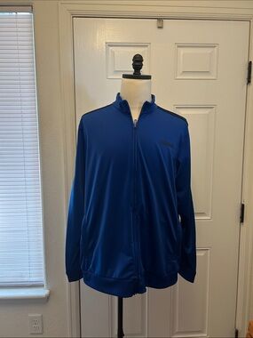 adidas Men’s Blue Zip-Up Lightweight Track Jacket Size XL